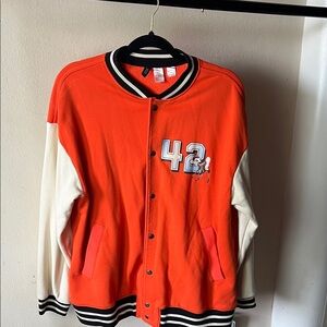 Disney Orange and White Varsity Jacket